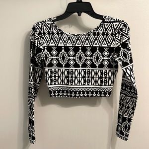 Forever 21 Geometric Print Crop Top